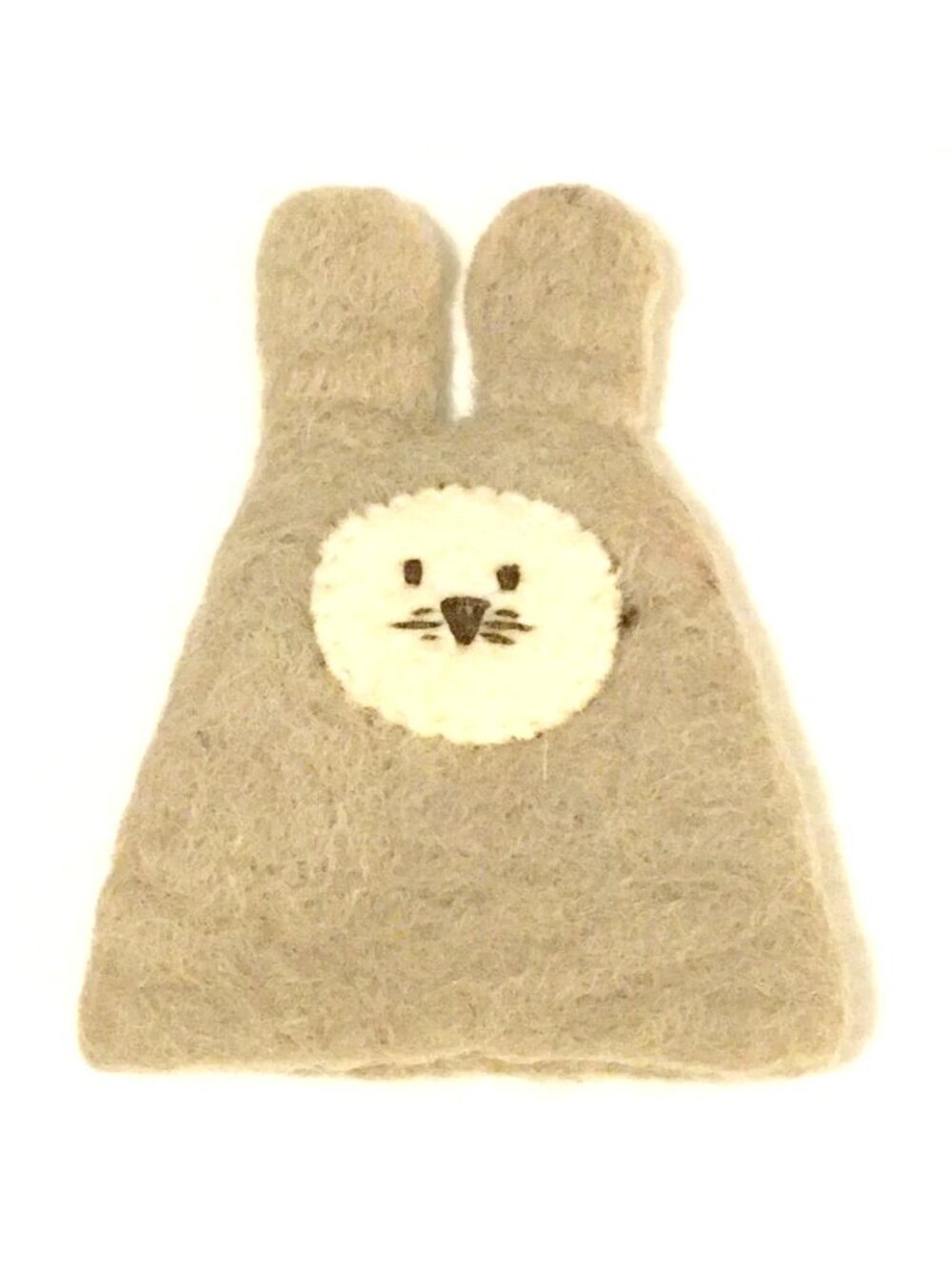 Handmade Felted Wool Bunny Egg Cozy & Metal Cup Set Cottagecore